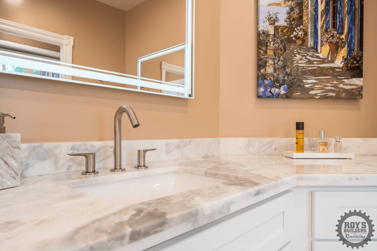 Bathroom remodel by Roy's Builders & Remodeling
