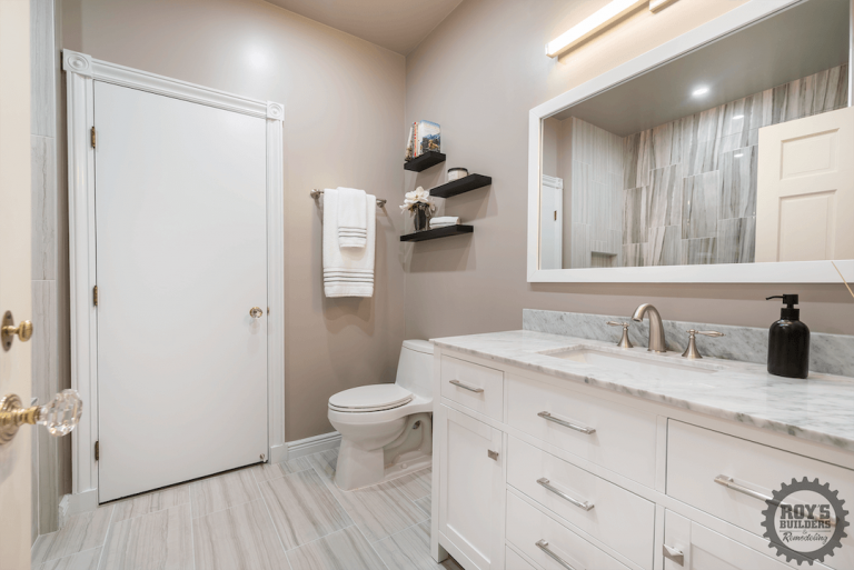 Bathroom remodel by Roy's Builders & Remodeling