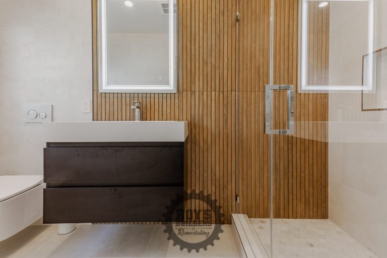 Bathroom remodel by Roy's Builders & Remodeling