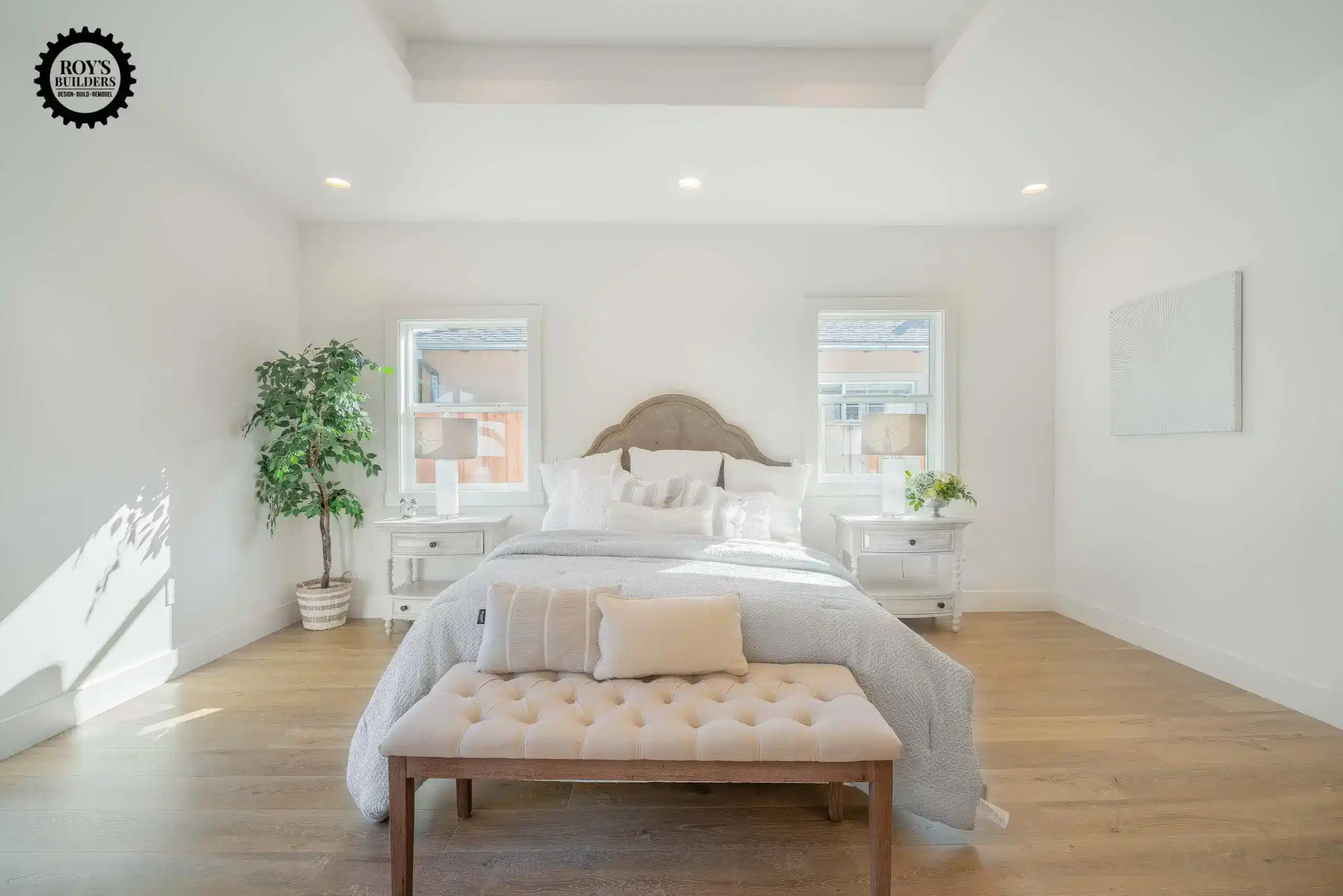 Bright modern bedroom remodel by Roy's Builders and Remodeling