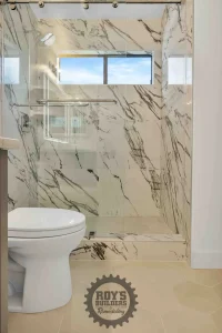 Contemporary Shower Remodel- Roy's Builders