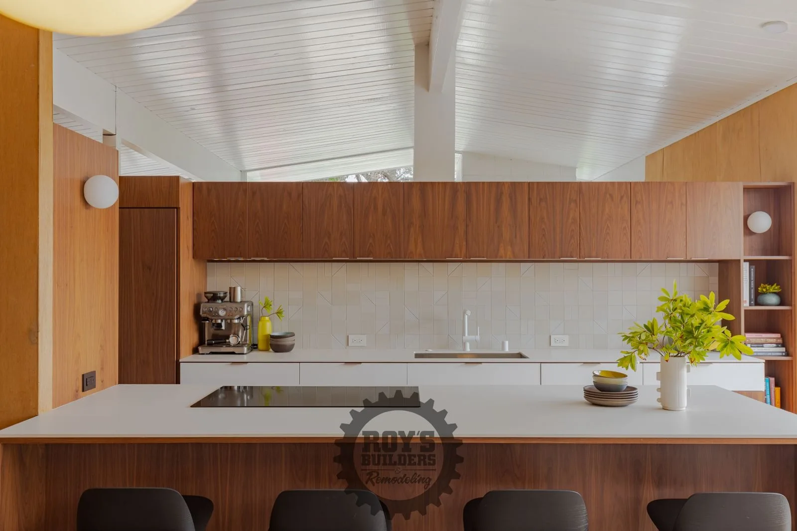 Modern Kitchen Remodel with Dark Wood Accents- Roy's Builders
