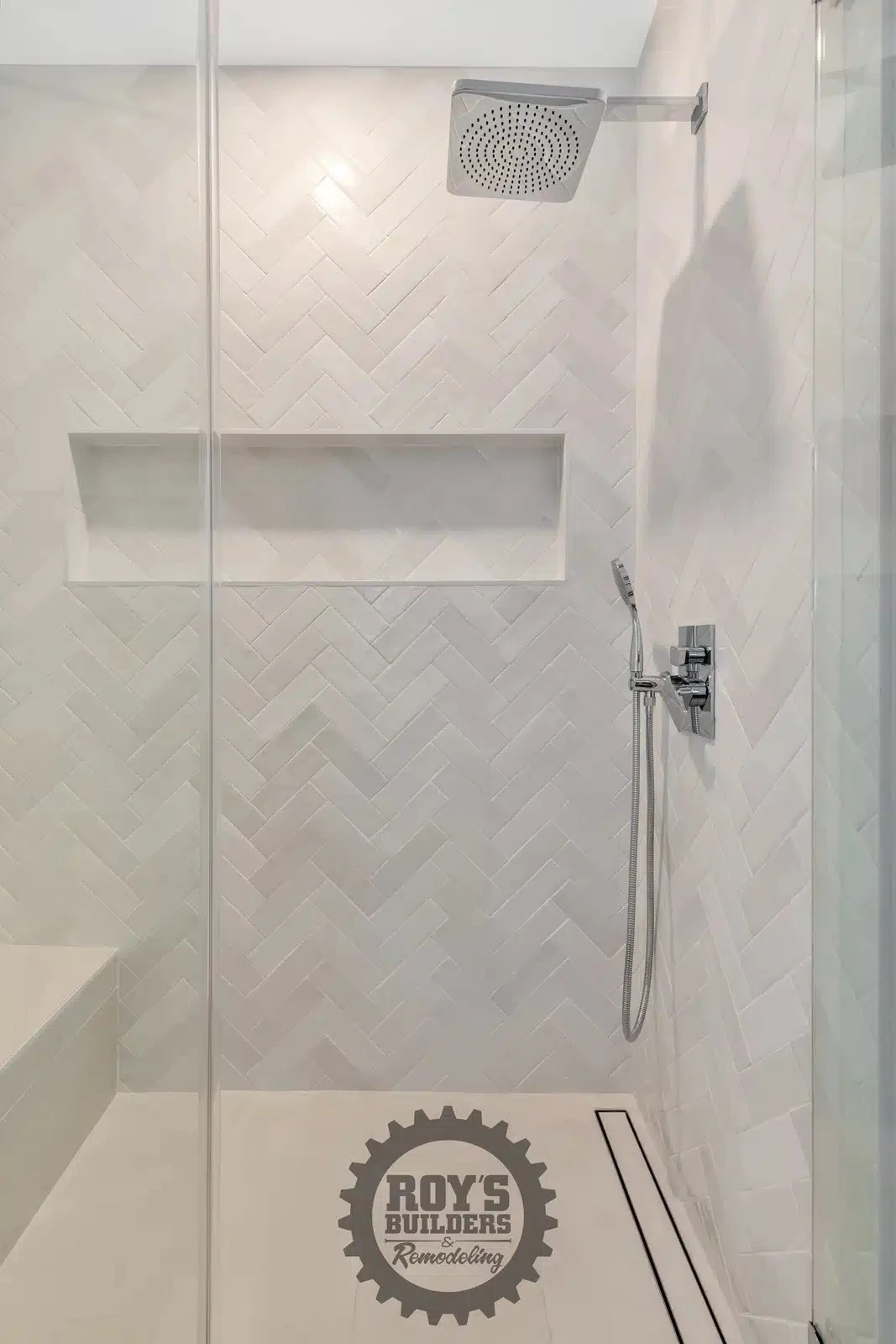 Modern Shower Remodel- Roy's Builders
