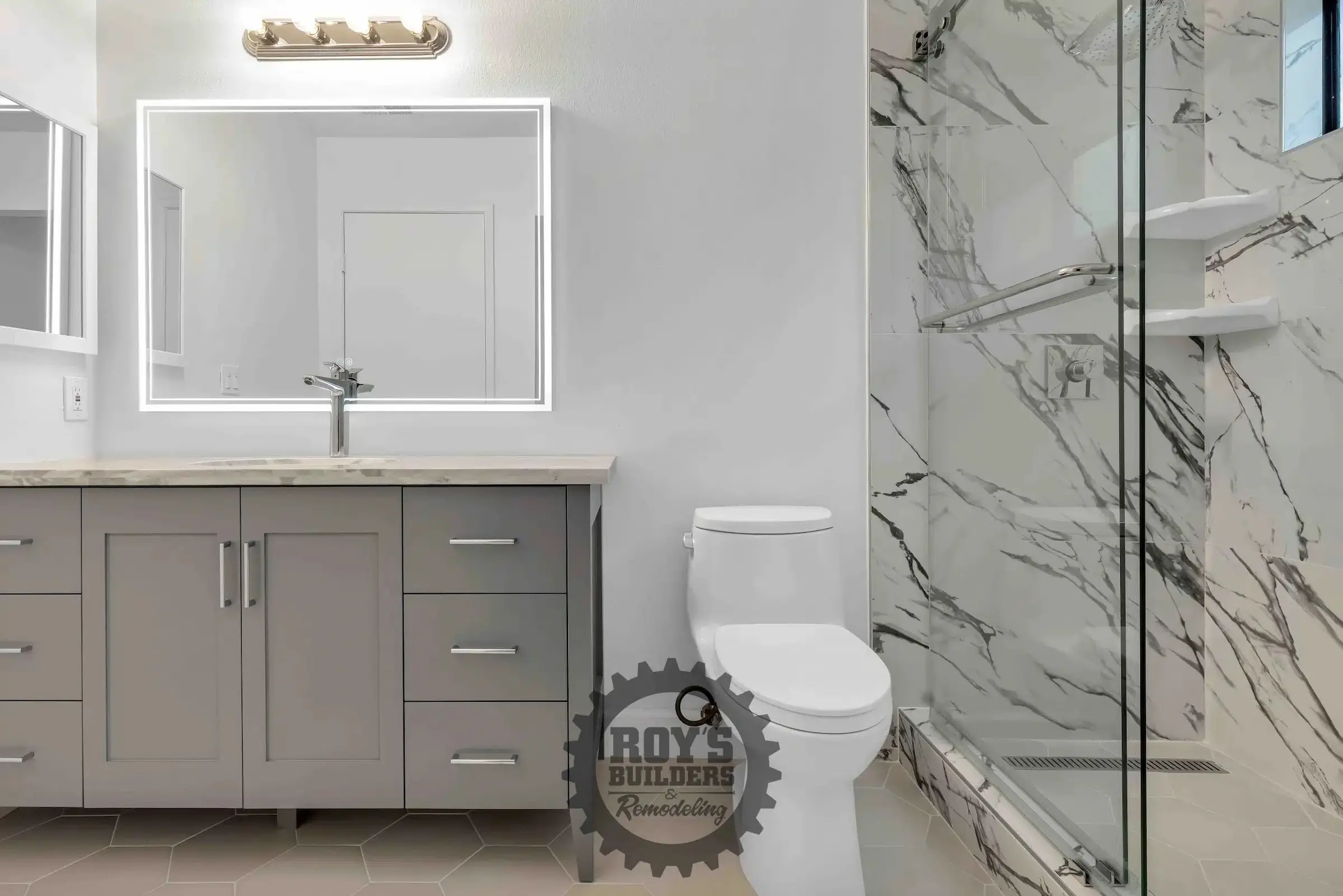 Elegant Bathroom Remodel by Roy's Builders