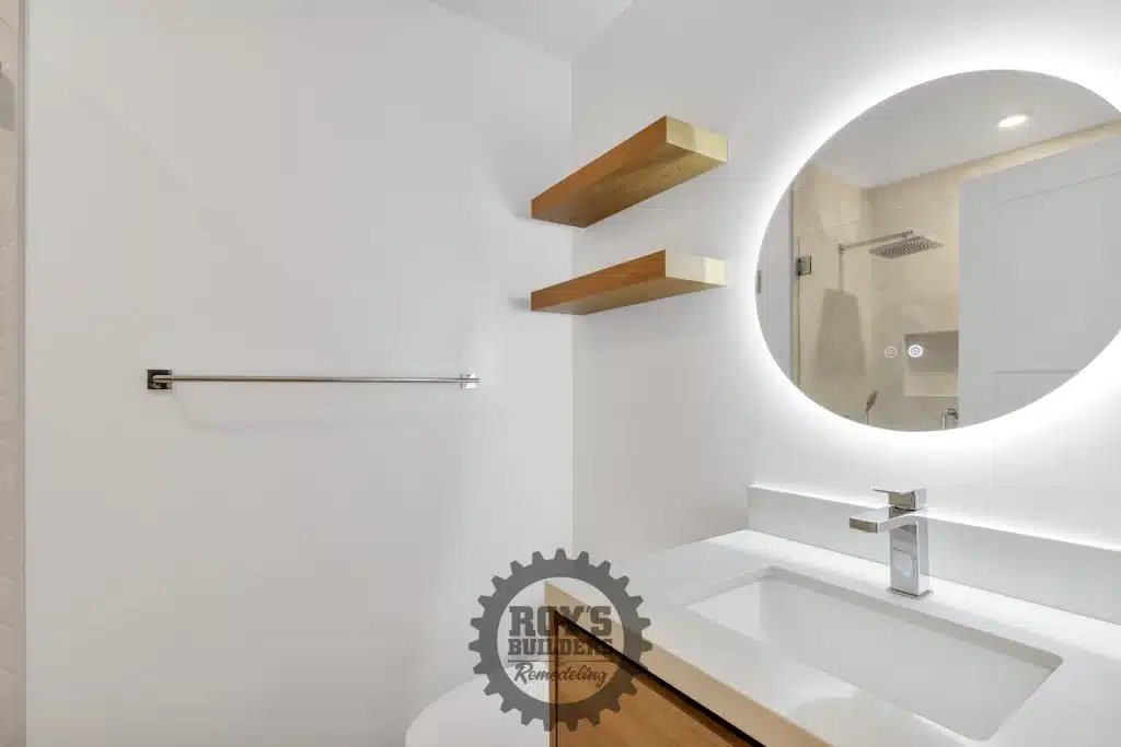 Clean Lines, Warm Tones: A Palo Alto Bathroom Oasis
