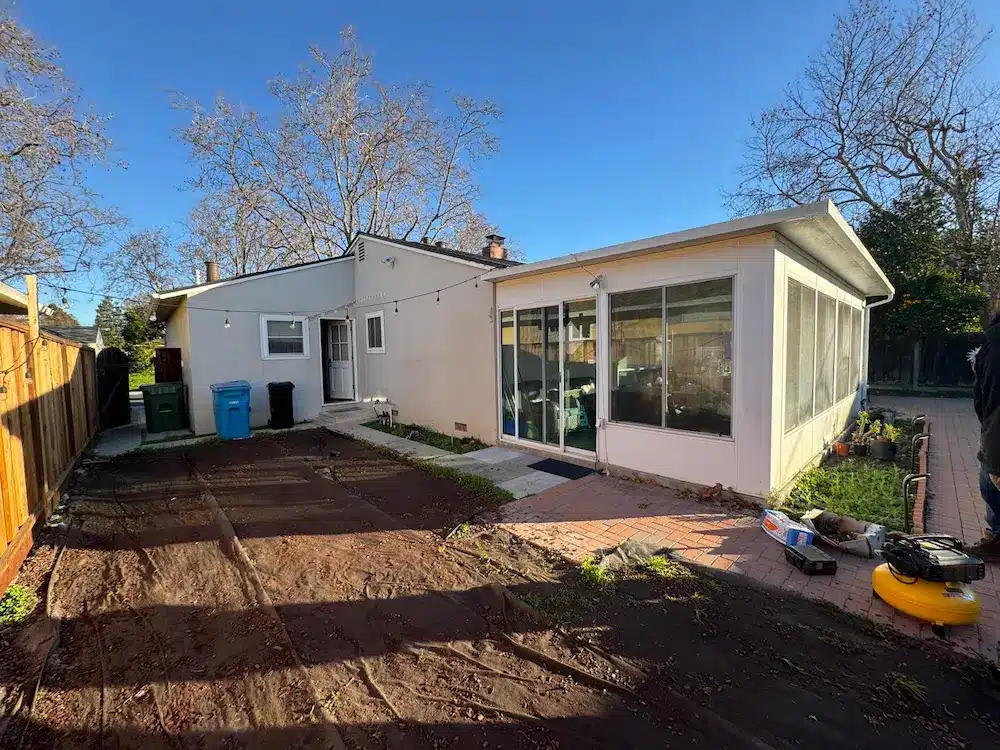 backyard of a residential property
