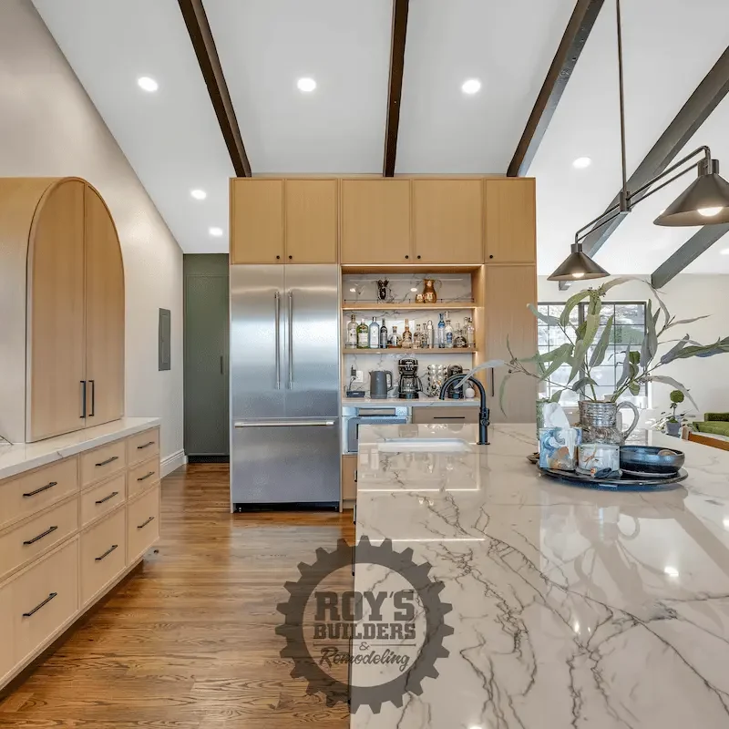 Cozy kitchen with modern appliances and cabinetry.