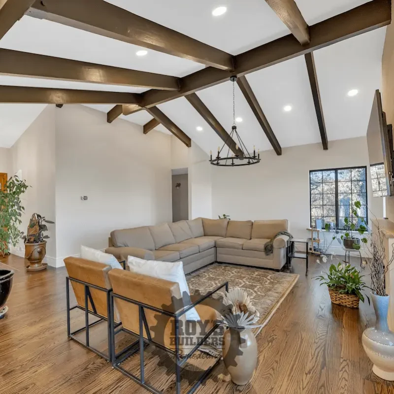Cozy living room with comfortable sofas.