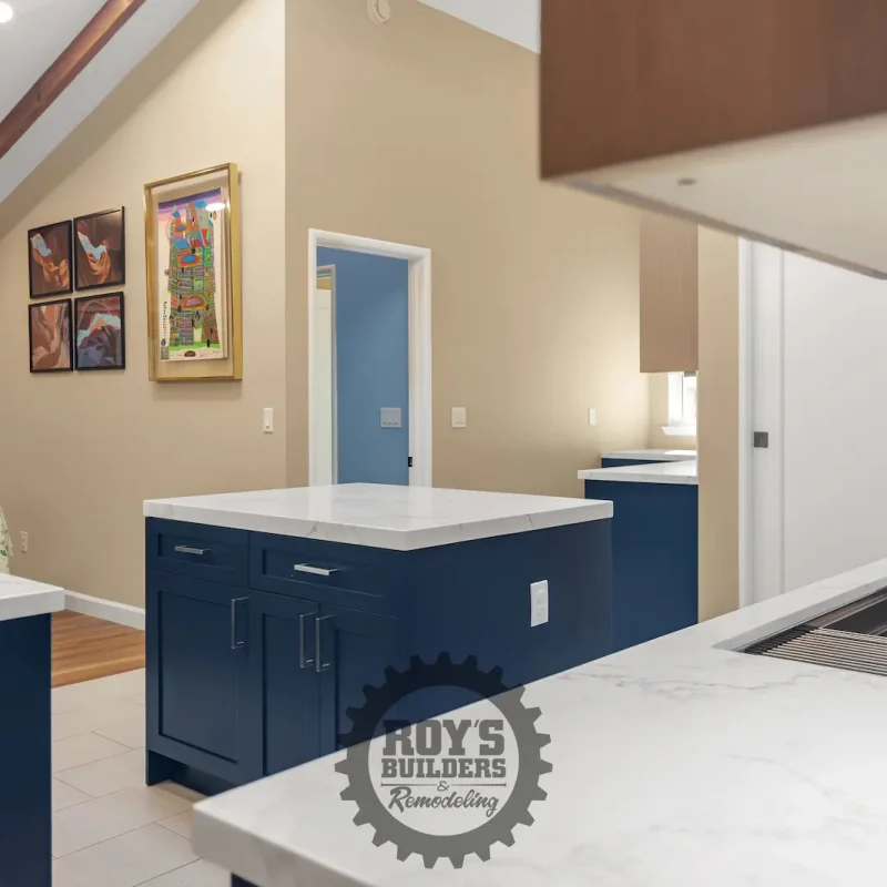 Kitchen island with pendant lighting