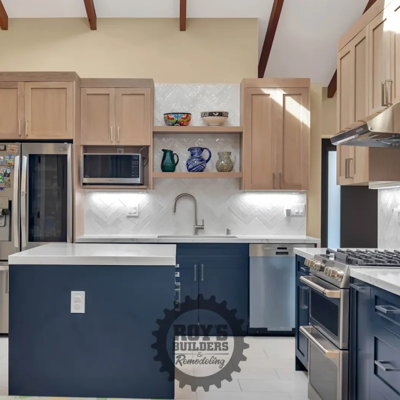 Spacious kitchen with stainless steel appliances