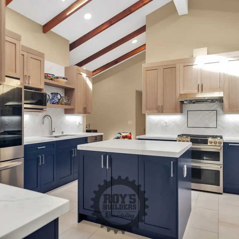 Spacious kitchen with stainless steel appliances