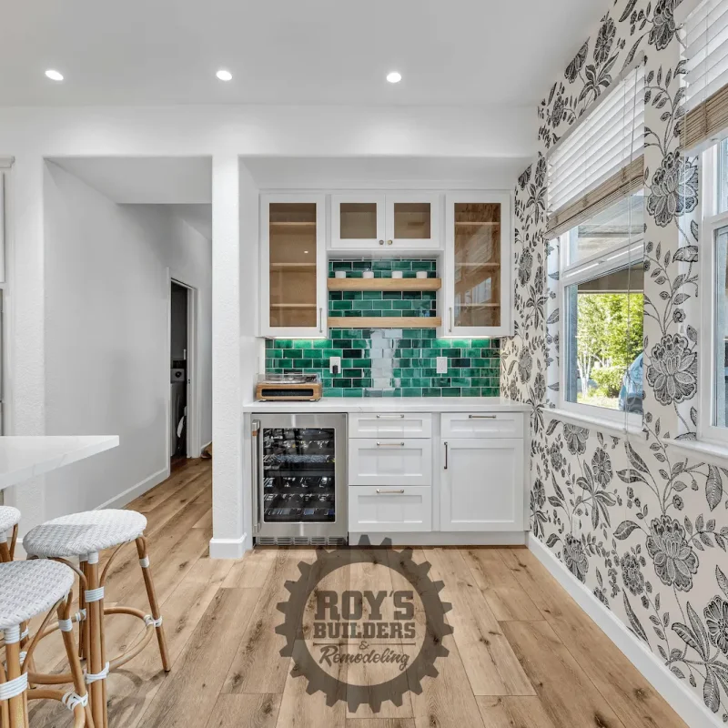 Functional kitchen workspace with storage